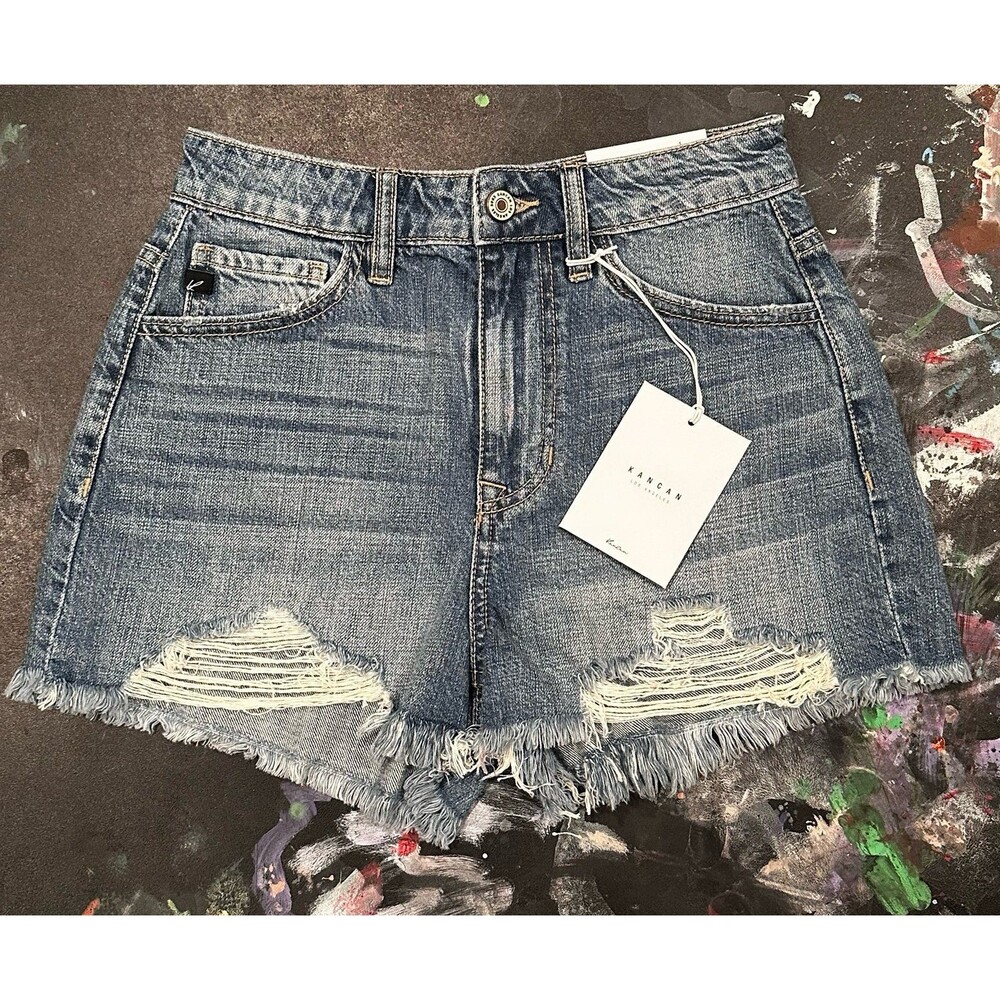 Kancan Denim Shorts distressed Sz 1 24
